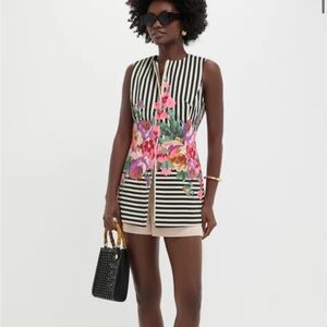 Tuckernuck Flowering Trellis Structured Rhoda Tunic Top size 12